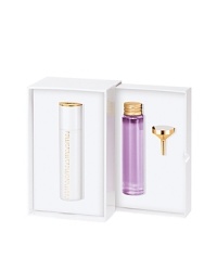 Indulge in the radiance of Alien at any time with the 7.5 ml / .25 fl. oz. ALIEN Refillable Purse Spray. Also included is a 35ml / 1.2 fl. oz. refill bottle and a metal funnel for replenishing on the go! Indulge in the radiance of Alien at any time with the 7.5 ml / .25 fl. oz. ALIEN Refillable Purse Spray. Also included is a 35ml / 1.2 fl. oz. refill bottle and a metal funnel for replenishing on the go!