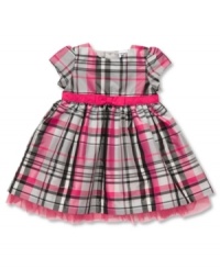 She'll be the prettiest one in pink at the next birthday bash in this pink and grey plaid dress by Carter's. She'll be the prettiest one in pink at the next birthday bash in this pink and grey plaid dress by Carter's.