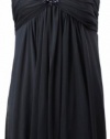 Xscape by Joanna Chen Women's Chiffon Halter Dress 8 Charcoal