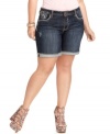 Pair the season's hottest tanks and tees with Hydraulic's plus size Bermuda shorts, featuring cuffed hems.