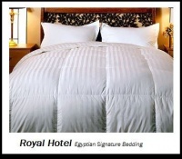 Royal Hotel's 1200-Thread-Count Queen Size White Siberian Goose Down Comforter 100 percent Egyptian-Cotton 1200 TC - 750FP - 50Oz - Striped White Royal Hotel's 1200-Thread-Count Queen Size White Siberian Goose Down Comforter 100 percent Egyptian-Cotton 1200 TC - 750FP - 50Oz - Striped White