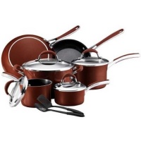 Farberware Affiniti 12-Piece Cookware Set, Red Farberware Affiniti 12-Piece Cookware Set, Red