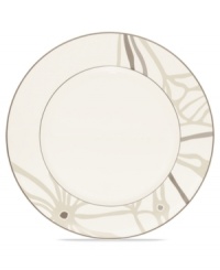 Abstract markings in soft shades of khaki frame the glazed white Campania dinner plates for unconventional elegance. From Noritake dinnerware, these dishes are trimmed with matte platinum for modern polish on casual and formal tables alike. (Clearance) Abstract markings in soft shades of khaki frame the glazed white Campania dinner plates for unconventional elegance. From Noritake dinnerware, these dishes are trimmed with matte platinum for modern polish on casual and formal tables alike. (Clearance)
