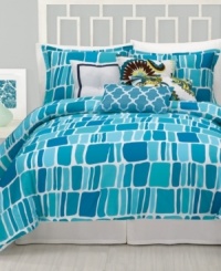 Dreamers wanted! The vibrant designs of the Trina Turk Stones duvet cover set are inspired by the ocean-side landscape of southern California. Shades of blue evoke the warmth and tranquility of the beach and the timeless appeal of rich, inviting color. Dreamers wanted! The vibrant designs of the Trina Turk Stones duvet cover set are inspired by the ocean-side landscape of southern California. Shades of blue evoke the warmth and tranquility of the beach and the timeless appeal of rich, inviting color.