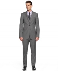 With a dapper, old-school air, this slim fit suit from Calvin Klein takes a classic and makes it cool.