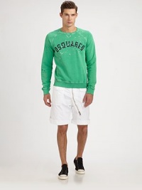 Vibrant pullover sweatshirt of fine Italian cotton. Subtle distressing and splatters add touches of well-worn character.CrewneckCottonDry cleanMade in Italy Vibrant pullover sweatshirt of fine Italian cotton. Subtle distressing and splatters add touches of well-worn character.CrewneckCottonDry cleanMade in Italy