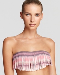 There's something fashion-forward about L*Space's fringed bandeau. Hinting at flirtatious but wholly feminine, this daring suit is destined to stun when you shimmy in the sun. There's something fashion-forward about L*Space's fringed bandeau. Hinting at flirtatious but wholly feminine, this daring suit is destined to stun when you shimmy in the sun.