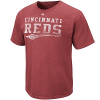 MLB Majestic Cincinnati Reds Empty Bullpen Pigment Dyed T-Shirt - Red MLB Majestic Cincinnati Reds Empty Bullpen Pigment Dyed T-Shirt - Red