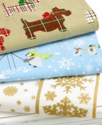 Celebrate the season in the cozy comfort of Martha Stewart Collection's printed flannel sheets, featuring festive patterns in soft, pure cotton flannel. (Clearance) Celebrate the season in the cozy comfort of Martha Stewart Collection's printed flannel sheets, featuring festive patterns in soft, pure cotton flannel. (Clearance)