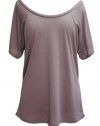 YogaColors Crystal Flowy Raglan Dolman Scoop Neck Tee Top