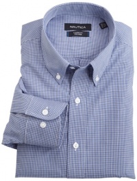 Nautica Men's Non Iron Mini Gingham Button Down Shirt Nautica Men's Non Iron Mini Gingham Button Down Shirt