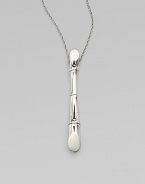 From the Bamboo Collection. An exquisite piece in sleek sterling silver with a nature-inspired design on a link chain. Sterling silverLength, about 16 to 18 adjustablePendant size, about 2¼Lobster clasp closureImported 