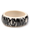 Leave no doubts about your label loyalty. Touting MARC BY MARC JACOBS' logo, this bright bangle has style-setting written all over it.