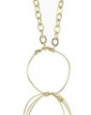 Rachel Burklund Raw Beauty Malachite Oval-Shaped Gold-Plated Pendant Necklace 18