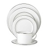 Cypress Point Fine China shows the classic, timeless design that Kate Spade is known for. This china is ivory colored with a textured border and platinum rim.