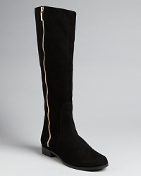 Quietly luxe, these Max Mara boots are perfectly punctuated by golden zippers: flatly stylish. Quietly luxe, these Max Mara boots are perfectly punctuated by golden zippers: flatly stylish.