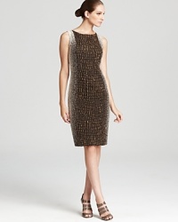 Embrace your animal instincts in this Lafayette 148 New York dress, touting a textured silhouette in glistening metallics for exotic allure. Style with strappy sandals for untamed glamour. Embrace your animal instincts in this Lafayette 148 New York dress, touting a textured silhouette in glistening metallics for exotic allure. Style with strappy sandals for untamed glamour.