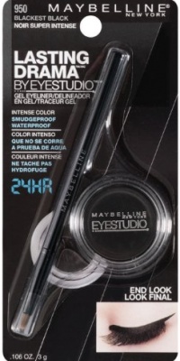 Maybelline New York Eye Studio Lasting Drama Gel Eyeliner, Blackest Black 950, 0.106 Ounce Maybelline New York Eye Studio Lasting Drama Gel Eyeliner, Blackest Black 950, 0.106 Ounce