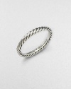 From the Midnight Melange Collection. A thin polished band of signature twisted cable.Sterling silver Width, about 3mm Imported Additional Information Women's Ring Size Guide 