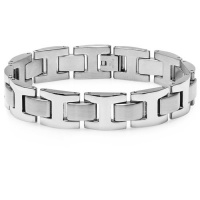 Men's Heavy Solid Stainless Steel Chain Link Bracelet 8 1/2 inches Men's Heavy Solid Stainless Steel Chain Link Bracelet 8 1/2 inches