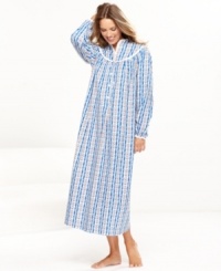 An old-fashioned print lends lovely appeal to this traditional flannel nightgown by Lanz of Salzburg. An old-fashioned print lends lovely appeal to this traditional flannel nightgown by Lanz of Salzburg.