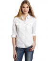 AG Adriano Goldschmied Women's Dakota Denim Shirt, White, Small