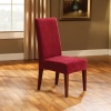 Sure Fit Stretch Pique Shorty Dinning Room Chair Slipcover, Garnet