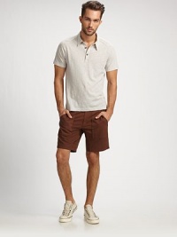 An everyday essential: the classic polo shirt in textured slub cotton.Three-button placketCottonDry cleanImported An everyday essential: the classic polo shirt in textured slub cotton.Three-button placketCottonDry cleanImported