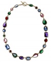 Chase the rainbow with this colorful necklace from Lauren Ralph Lauren. Resin and glass beads in an array of shapes and sizes offer a whimsical touch. Finished with a ring and toggle closure. Crafted in 14k gold-plated mixed metal. Approximate length: 18 inches.
