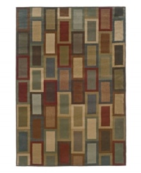 A definitive mid-century modern statement, the Yorkville area rug depicts a smart geometric design in a vivid color arrangement. This contemporary home accent is constructed of soft, low pile fibers for an exquisite finish to any room decor. (Clearance) A definitive mid-century modern statement, the Yorkville area rug depicts a smart geometric design in a vivid color arrangement. This contemporary home accent is constructed of soft, low pile fibers for an exquisite finish to any room decor. (Clearance)