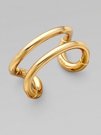A simply chic style with structure and shine. 10k bright goldplated brassDiameter, about 2¼Slip-on styleImported A simply chic style with structure and shine. 10k bright goldplated brassDiameter, about 2¼Slip-on styleImported
