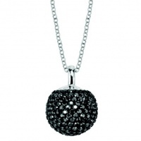 LovelinksĀ® by Aagaard - Sterling Silver Jet Hematite Swarovski Crystal Bead Necklace LovelinksĀ® by Aagaard - Sterling Silver Jet Hematite Swarovski Crystal Bead Necklace