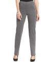 JM Collection's straight-leg pull-on pants create a sleek and comfortable look on any day.