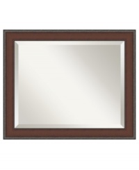 A simple frame of smooth walnut with an embossed edge makes this wall mirror a handsome, versatile accent above your sofa, armoire or dining table. Designed to hang vertically or horizontally, it's an easy enhancement for any living space. A simple frame of smooth walnut with an embossed edge makes this wall mirror a handsome, versatile accent above your sofa, armoire or dining table. Designed to hang vertically or horizontally, it's an easy enhancement for any living space.