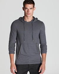 Lightweight, easy-going and always effortless, this pullover hoodie makes a strong contribution to your collection of modern basics. Lightweight, easy-going and always effortless, this pullover hoodie makes a strong contribution to your collection of modern basics.