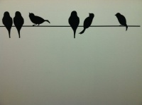 Birds On A Wire wall saying vinyl lettering art decal quote sticker home decal Birds On A Wire wall saying vinyl lettering art decal quote sticker home decal