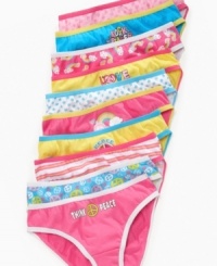Stock her drawers with Greendog's adorable, colorful designs with this convenient 10 pack of girls underwear. Stock her drawers with Greendog's adorable, colorful designs with this convenient 10 pack of girls underwear.