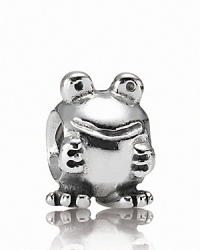 Add a froggie friend in polished sterling silver to your PANDORA charm collection. Add a froggie friend in polished sterling silver to your PANDORA charm collection.