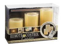 Everlasting Glow LED Ivory Pillar Candles, Remote Control, Set of 3, 3 x 4, 5, 6 Height Everlasting Glow LED Ivory Pillar Candles, Remote Control, Set of 3, 3 x 4, 5, 6 Height
