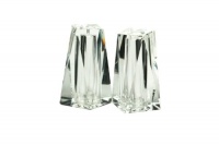 Oleg Cassini 126991 Long Facets Crystal Salt and Pepper, Set of 2