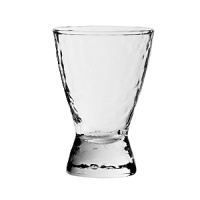 Set of 6 beautiful, uniquely shaped mini glasses for a host with a million ideas! The concept of truly 'eating' from a glass is meant to be a treat and stimulus to the eye and seems to invite feelings of both humor and luxury to an otherwise predictable dining experience. Set of 6 beautiful, uniquely shaped mini glasses for a host with a million ideas! The concept of truly 'eating' from a glass is meant to be a treat and stimulus to the eye and seems to invite feelings of both humor and luxury to an otherwise predictable dining experience.
