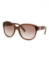 Fashion Sunglasses: Brown-Striped/Brown Gradient