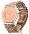 Women's Swatch Paved In Bronze Swiss Slim Dress Mesh Band Watch Sfk129a