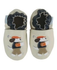 Keep score. These Robeez shoes from the Soft Sole collection will come out on top, keeping him comfortable and allowing for easy movement for grip and development of muscle. Keep score. These Robeez shoes from the Soft Sole collection will come out on top, keeping him comfortable and allowing for easy movement for grip and development of muscle.