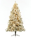 Have a white Christmas indoors and out with this magnificent pre-lit Christmas tree from Kurt Adler. Sturdy branches blanketed in snow that'll never melt and clear lights that are decidedly timeless guarantee you'll always have something to celebrate.