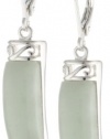 Sterling Silver Jade Dangle Earrings