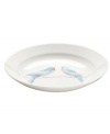 It's only natural. The whimsical Sky Song rim soup bowl from Martha Stewart Collection stars pretty blue birds on bare branches. Sleek bone china dinnerware is both dishwasher and microwave safe for carefree, everyday use.