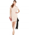An oversized bow tie adds sassy-chic appeal to this RACHEL Rachel Roy shift dress -- perfect for hot soiree style!