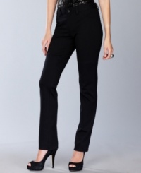 Chic with a contoured fit that hugs your curves, INC's stretch knit pants mimic the styling of your favorite jeans but with a more refined look that works for day or night. Chic with a contoured fit that hugs your curves, INC's stretch knit pants mimic the styling of your favorite jeans but with a more refined look that works for day or night.