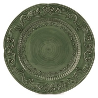 Fitz and Floyd Ricamo Dinner Plate, Green Fitz and Floyd Ricamo Dinner Plate, Green